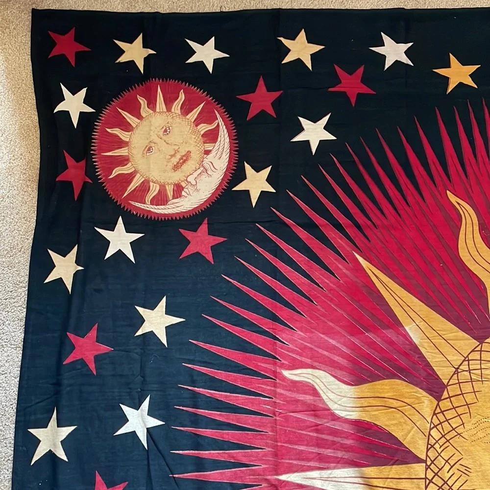 Sun and moon wall tapestry